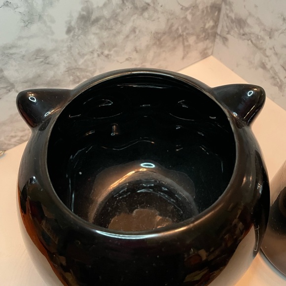 WITCHES BREW LARGE YANKEE CANDLE JAR & Black Cat Jar Candle Holder Halloween - Picture 7 of 7